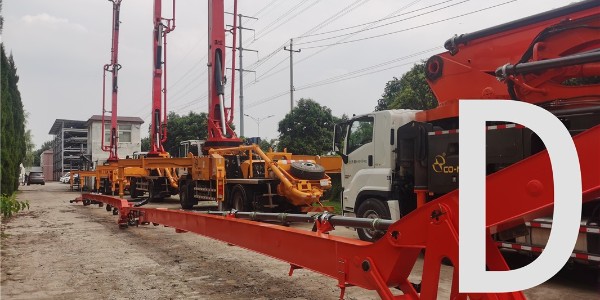 臂架末端的軟管所在位置不會導致堵管